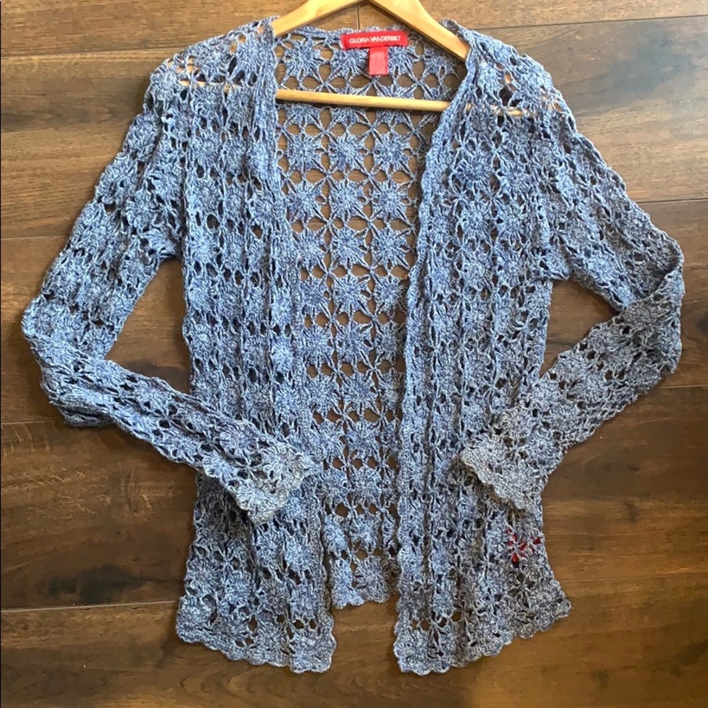 Gloria Vanderbilt Knit Cardigan; Size L